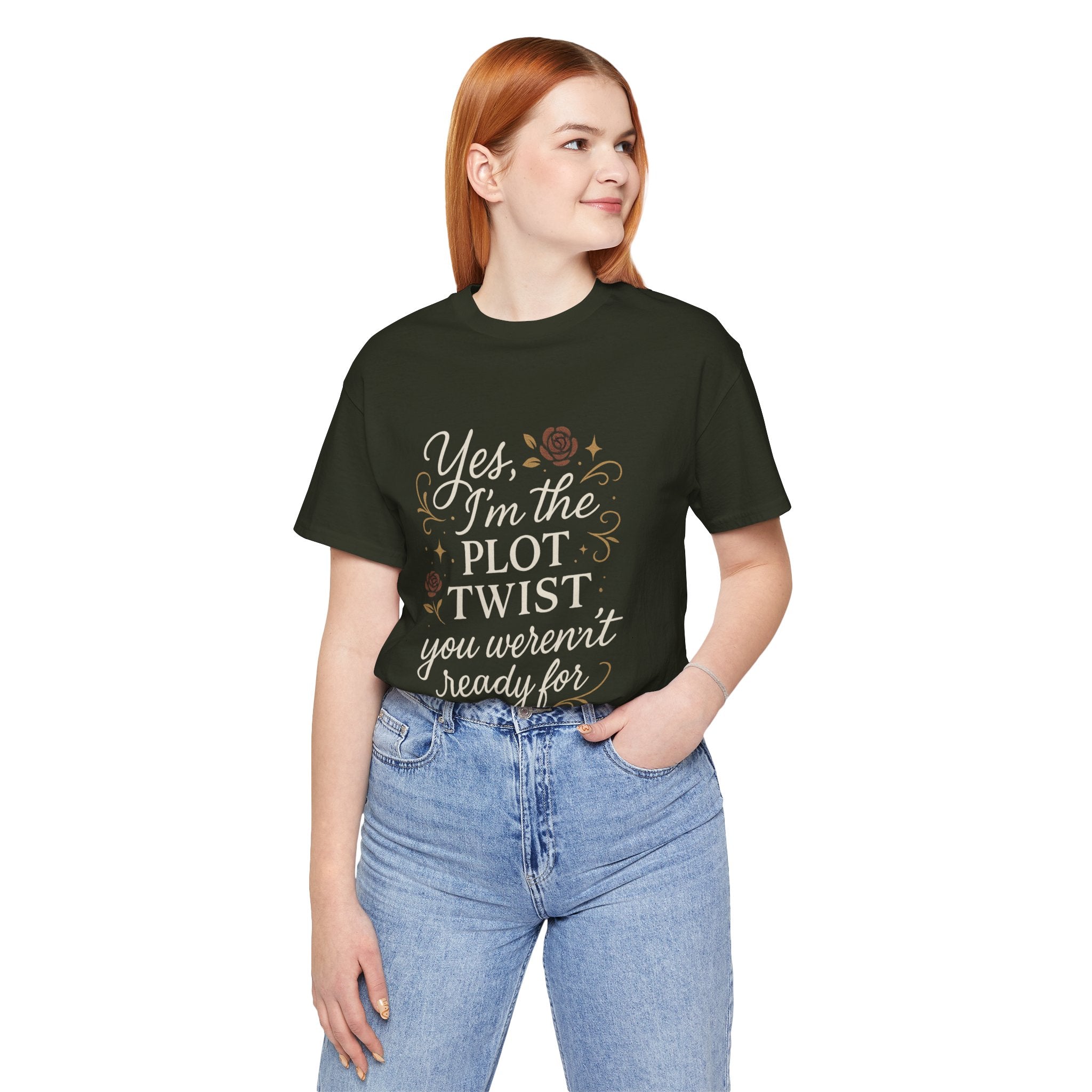 Plot Twist Graphic Tee for Book Lovers, Unique Gift for Readers, Casual Wear, Literary Humor Shirt, Fun Quote Tee